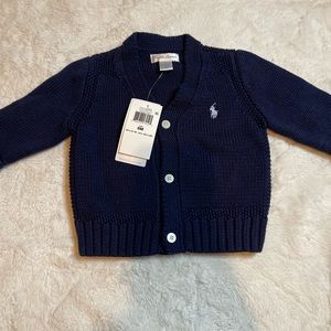 Ralph Lauren Baby Cotton V-Neck Cardigan